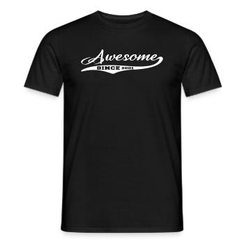 Legend Awesome since 2001 - Men's T-Shirt - black - Front - AI Model Male 178 light (178cm)