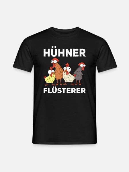 Hühnerflüsterer Huhn Hühnchen Landwirt Hühnerbauer - Männer T-Shirt - Schwarz