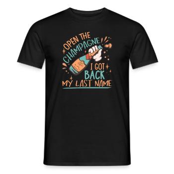 I Got Back My Last Name - Men's T-Shirt - black - Front - AI Model Male 178 light (178cm)