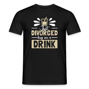 Just Divorced - Men's T-Shirt - black - Front - AI Model Male 178 light (178cm)