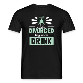 Just Divorced - Men's T-Shirt - black - Front - AI Model Male 178 light (178cm)