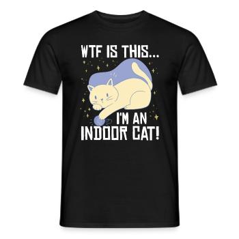 Ich bin eine Hauskatze - Männer T-Shirt - Schwarz - Vorne - AI Model Male 178 light (178cm)