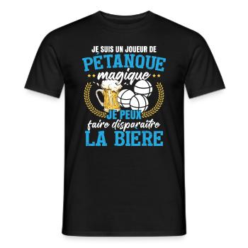 Je Suis Un Joueur De Pétanque - T-shirt homme - noir - Devant - AI Model Male 178 light (178cm)