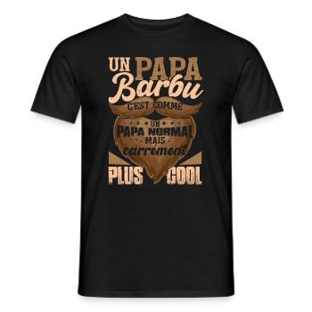 Un Papa Barbu - T-shirt homme - noir - Devant - AI Model Male 178 light (178cm)