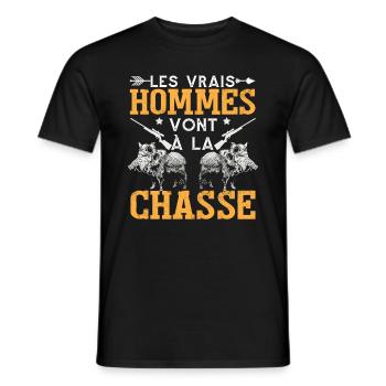 Chasse Homme Chasseur Sanglier - T-shirt homme - noir - Devant - AI Model Male 178 light (178cm)