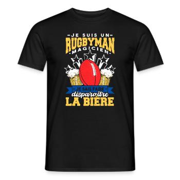 Je Suis Un Rugbyman Magicien - T-shirt homme - noir - Devant - AI Model Male 178 light (178cm)