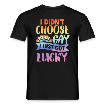 Ich habe mir nicht ausgesucht, schwul zu sein | LGBTQ - Männer T-Shirt - Schwarz - Vorne - AI Model Male 178 light (178cm)
