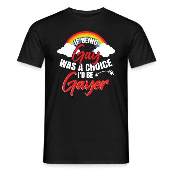 Sensibilisation à la fierté LGBTQ gaie - T-shirt homme - noir - Devant - AI Model Male 178 light (178cm)