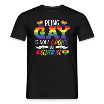 Citation gay Mois de la fierté gay LGBTQ - T-shirt homme - noir - Devant - AI Model Male 178 light (178cm)