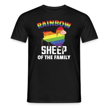 LGBT Rainbow Color Sheep Pride Month - Men's T-Shirt - black - Front - AI Model Male 178 light (178cm)
