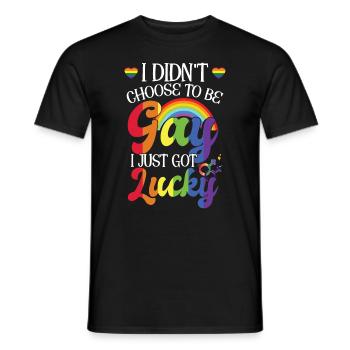 Ich habe mir nicht ausgesucht, schwul zu sein - Männer T-Shirt - Schwarz - Vorne - AI Model Male 178 light (178cm)