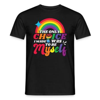 Regenbogenflagge LGBTQ Gay Lesbian Pride - Männer T-Shirt - Schwarz - Vorne - AI Model Male 178 light (178cm)