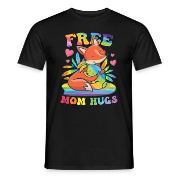 LGBT-| Pride Month | Kostenlose Mama-Umarmungen - Männer T-Shirt - Schwarz - Vorne - AI Model Male 178 light (178cm)