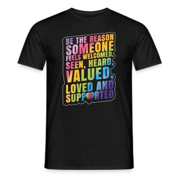 LGBTQ-| LGBT-| unterstützen Pride-Monat - Männer T-Shirt - Schwarz - Vorne - AI Model Male 178 light (178cm)