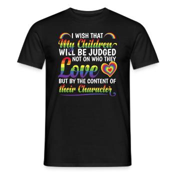 Pride Month | LGTBQ | Mama | Regenbogenfahne - Männer T-Shirt - Schwarz - Vorne - AI Model Male 178 light (178cm)