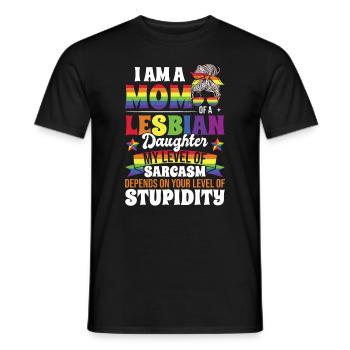 Mama einer lesbischen Tochter Pride Monat - Männer T-Shirt - Schwarz - Vorne - AI Model Male 178 light (178cm)