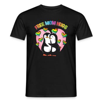 Kostenlose Mama-Umarmungen | Gay Pride | Pride Month | LGBT - Männer T-Shirt - Schwarz - Vorne - AI Model Male 178 light (178cm)