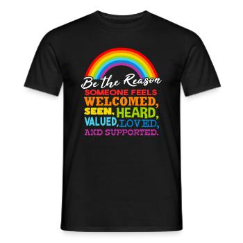 LGBT-Eltern | Schwule | Regenbogenflagge | Pride-Monat - Männer T-Shirt - Schwarz - Vorne - AI Model Male 178 light (178cm)