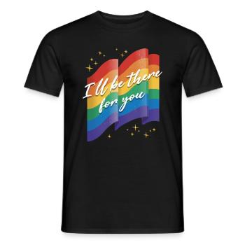 LGBT Flag Gay Parade Pride Month - Men's T-Shirt - black - Front - AI Model Male 178 light (178cm)