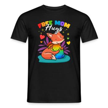 Kostenlose Mama-Umarmungen - Männer T-Shirt - Schwarz - Vorne - AI Model Male 178 light (178cm)
