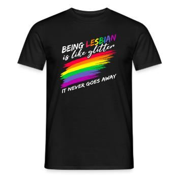 Être le mois de la fierté lesbienne LGBT - T-shirt homme - noir - Devant - AI Model Male 178 light (178cm)