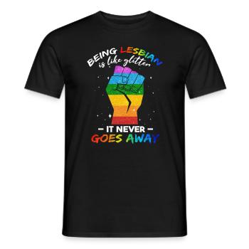 Drôle de mois de la fierté lesbienne - T-shirt homme - noir - Devant - AI Model Male 178 light (178cm)