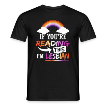 Je suis lesbienne - T-shirt homme - noir - Devant - AI Model Male 178 light (178cm)