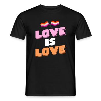 LGBTQ Pride Monat Lesbisch - Männer T-Shirt - Schwarz - Vorne - AI Model Male 178 light (178cm)