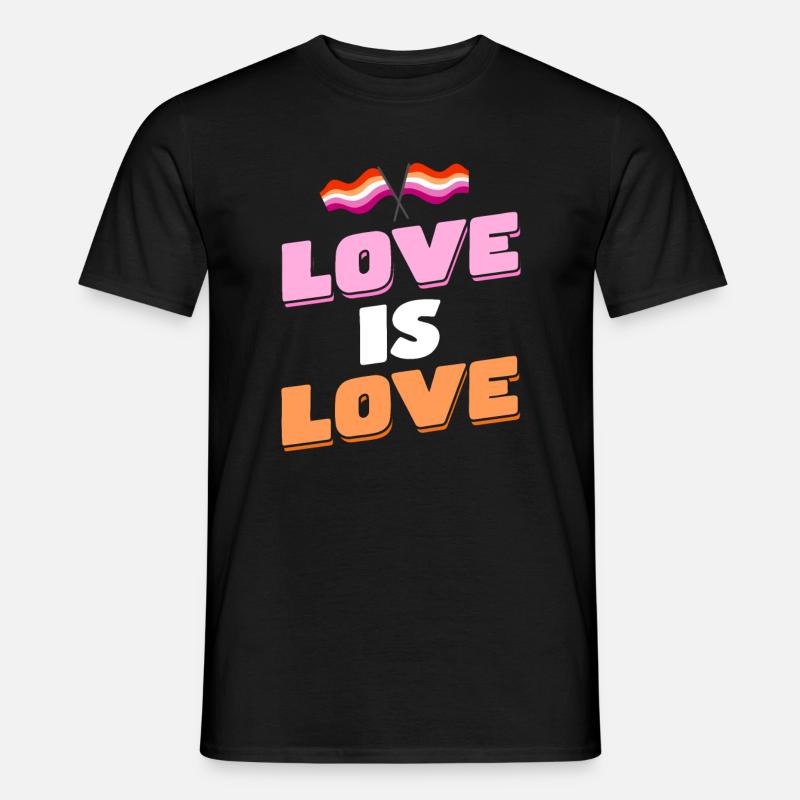 LGBTQ Pride Monat Lesbisch - Männer T-Shirt - Schwarz