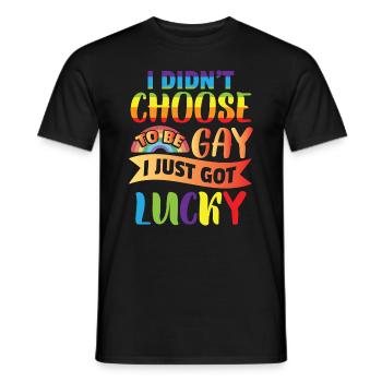 Je n’ai pas choisi d’être gay | LGBT | Mois de la fierté - T-shirt homme - noir - Devant - AI Model Male 178 light (178cm)
