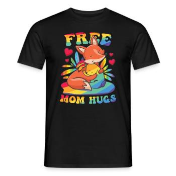 Mignon LGBT Maman Gratuit Maman Câlins - T-shirt homme - noir - Devant - AI Model Male 178 light (178cm)