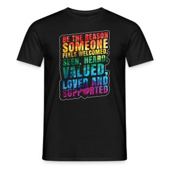 LGBT Quote - Men's T-Shirt - black - Front - AI Model Male 178 light (178cm)