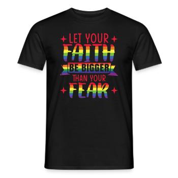 Que la foi soit plus grande que votre peur - T-shirt homme - noir - Devant - AI Model Male 178 light (178cm)