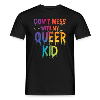 LGBTQ | Ne plaisante pas avec mon enfant queer - T-shirt homme - noir - Devant - AI Model Male 178 light (178cm)