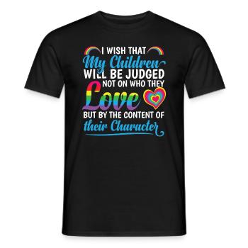 Love LGBTQ Mom Pride Month - Men's T-Shirt - black - Front - AI Model Male 178 light (178cm)