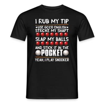Men Snooker Funny - Men's T-Shirt - black - Front - AI Model Male 178 light (178cm)