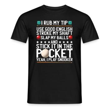 Billardspieler Snooker Geschenk - Männer T-Shirt - Schwarz - Vorne - AI Model Male 178 light (178cm)