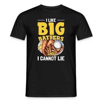 I Like Big Batters And I Cannot Lie - Men's T-Shirt - black - Front - AI Model Male 178 light (178cm)