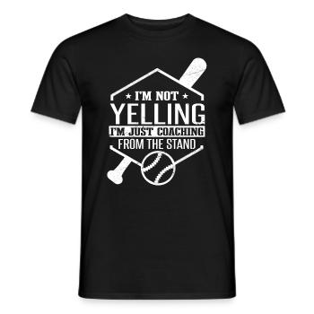 I'm Just Coaching From The Stand Baseball Dad - Men's T-Shirt - black - Front - AI Model Male 178 light (178cm)