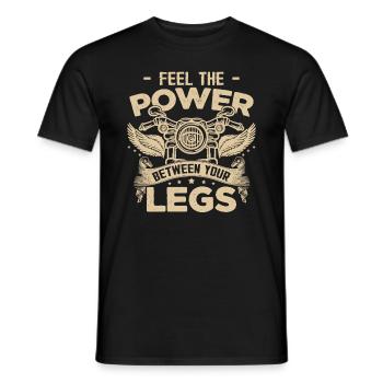 Drôle de motard motard - T-shirt homme - noir - Devant - AI Model Male 178 light (178cm)