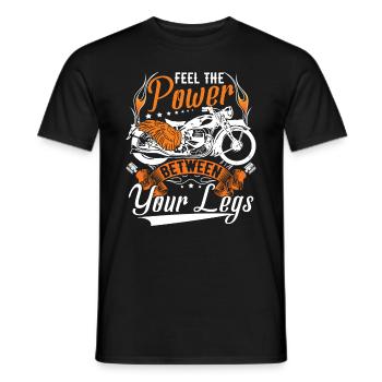 Drôle de moto hommes motard motard - T-shirt homme - noir - Devant - AI Model Male 178 light (178cm)