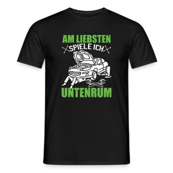 Männer Automechaniker Humor Lustig Auto - Männer T-Shirt - Schwarz - Vorne - AI Model Male 178 light (178cm)
