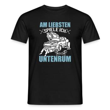 Humor Männer Mechaniker Auto - Männer T-Shirt - Schwarz - Vorne - AI Model Male 178 light (178cm)