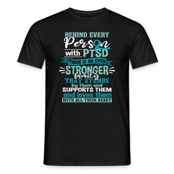 Support PTSD Awareness - Men's T-Shirt - black - Front - AI Model Male 178 light (178cm)