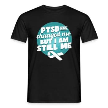 PTSD Awareness Tees - Men's T-Shirt - black - Front - AI Model Male 178 light (178cm)
