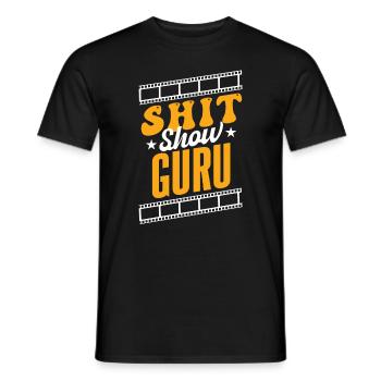 Shit Show Guru - Men's T-Shirt - black - Front - AI Model Male 178 light (178cm)