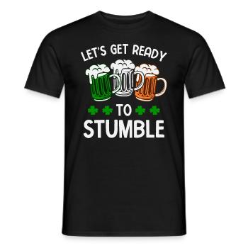 Préparons-nous à trébucher le jour de la Saint-Patrick - T-shirt homme - noir - Devant - AI Model Male 178 light (178cm)