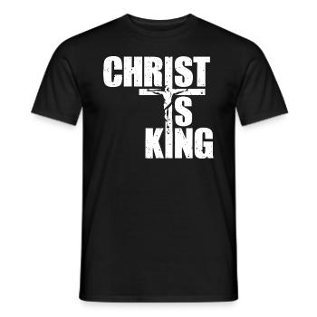 Le Christ est roi Foi chrétienne Religieux - T-shirt homme - noir - Devant - AI Model Male 178 light (178cm)