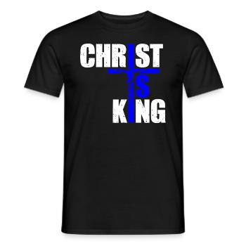 Le Christ est roi Foi chrétienne Religieux - T-shirt homme - noir - Devant - AI Model Male 178 light (178cm)
