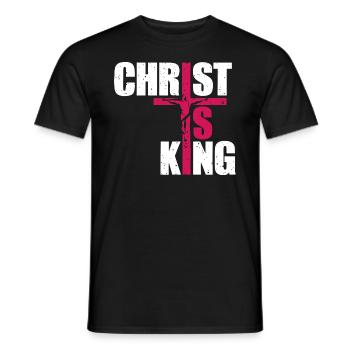 Le Christ est roi Foi chrétienne Religieux - T-shirt homme - noir - Devant - AI Model Male 178 light (178cm)